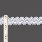 ELÁSTICO SIANINHA ZIGZAG 4cm BRANCO/CINZA CLARO 25m