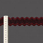 ELÁSTICO SIANINHA ZIGZAG 4cm MALBEC/PRETO/PRETO 25m