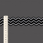 ELÁSTICO SIANINHA ZIGZAG 4cm PRETO/SEM BENEFICIAMENTO 25m