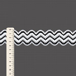 ELÁSTICO SIANINHA ZIGZAG 4cm SEM BENEFICIAMENTO/PRETO 25m