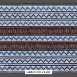ELÁSTICO TOP DARA 24,5cm AZUL CELESTE/MARROM 25m