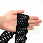 ELÁSTICO VAZADO POMPOM 5,4cm PRETO 25m