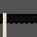 ELÁSTICO VAZADO POMPOM 5,4cm PRETO 25m