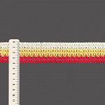 ELÁSTICO X CROCHÊ LISTRADO 4cm CHAMPAGNE/AMARELO BEBÊ/CEREJA/TANGERINA 25m