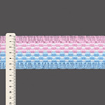 ELÁSTICO XADREZ BABADO PIC NIC 5,9cm ROSA/AZUL CELESTE/SEM BENEFICIAMENTO 25m