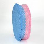ELÁSTICO XADREZ BABADO PIC NIC 5,9cm ROSA/AZUL CELESTE/SEM BENEFICIAMENTO 25m