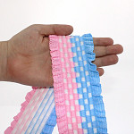 ELÁSTICO XADREZ BABADO PIC NIC 5,9cm ROSA/AZUL CELESTE/SEM BENEFICIAMENTO 25m