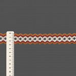 ELÁSTICO ZIG ZAG 2,9cm LARANJA/CHAMPAGNE 1m