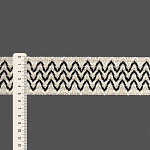 ELÁSTICO ZIG ZAG 5,1cm CRU/PRETO 25m