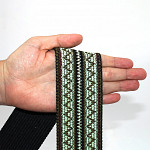 ELÁSTICO ZIG ZAG 5,5cm PRETO/VERDE MUSGO/MARROM/VERDE PASTEL 25m