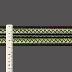 ELÁSTICO ZIG ZAG 5,5cm PRETO/VERDE MUSGO/MARROM/VERDE PASTEL 25m