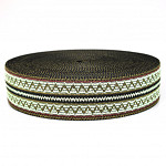 ELÁSTICO ZIG ZAG 5,5cm PRETO/VERDE MUSGO/MARROM/VERDE PASTEL 25m