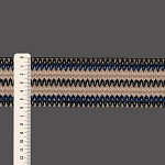 ELÁSTICO ZIG ZAG 5,9cm PRETO/AZUL ESCURO/CAMURÇA CLARO 25m