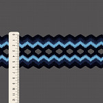 ELÁSTICO ZIG ZAG 6,3cm AZUL MARINHO/AZUL/AZUL PASTEL 25m