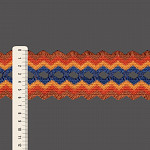 ELÁSTICO ZIG ZAG 6,3cm MARROM/CONHAQUE/LARANJA ESCURO/AZUL 25m
