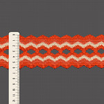 ELÁSTICO ZIG ZAG 6,3cm TANGERINA/TIJOLO/PESSEGO 25m