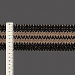 ELÁSTICO ZIG ZAG 7,2cm PRETO/AZUL ESCURO/CAMURÇA CLARO 25m