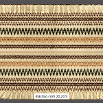 ELÁSTICO ZIG ZAG BABADO TOP 20,2cm PÊSSEGO/MARROM MÉDIO/VERDE/BEGE 10m