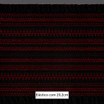 ELÁSTICO ZIG ZAG BABADO TOP 20,2cm VINHO/PRETO 10m