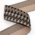 ELÁSTICO ZIG ZAG DUO 5,8cm CAMURÇA CLARO/PRETO 25m