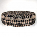 ELÁSTICO ZIG ZAG DUO 5,8cm CAMURÇA CLARO/PRETO 25m
