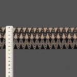 ELÁSTICO ZIG ZAG DUO 5,8cm CAMURÇA CLARO/PRETO 25m