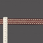 ELÁSTICO ZIG ZAG RELEVO 2,8cm MARROM/BEGE/AREIA 25m