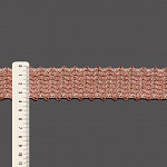 ELÁSTICO ZIG ZAG TEXTURIZADO 4cm BROWN/NÉVOA 25m