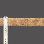 ELÁSTICO ZIG ZAG TEXTURIZADO 4cm PALHA AMARELADO 25m