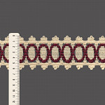 ENTREMEIO BOLINHA CORDÃO 6,3cm PÊSSEGO/MALBEC 30m