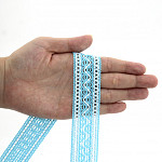 ENTREMEIO BOLINHA ZIG ZAG 3,1cm AZUL BEBÊ/SEM BENEFICIAMENTO 30m