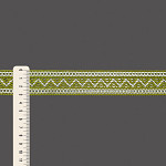 ENTREMEIO BOLINHA ZIG ZAG 3,1cm VERDE OLIVA CLARO/SEM BENEFICIAMENTO 30m