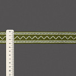 ENTREMEIO BOLINHA ZIG ZAG 3,1cm VERDE OLIVA/SEM BENEFICIAMENTO 30m