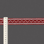 ENTREMEIO BOLINHA ZIG ZAG 3,1cm VERMELHO/SEM BENEFICIAMENTO