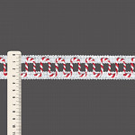 ENTREMEIO CORDÃO NAVY 3,5cm BRANCO/VERMELHO 20m