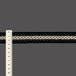 ENTREMEIO CROCHÊ CATIA 2,8cm PRETO/AREIA 30m