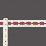 ENTREMEIO CROCHÊ FLOR 3cm CHAMPAGNE/CEREJA/LARANJA TOPÁZIO 50m