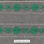 ENTREMEIO IPANEMA TELADO 41cm CRU/VERDE BANDEIRA 10m