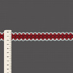 ENTREMEIO ONDULADO FLORENZA 2,2cm SEM BENEFICIAMENTO/VERMELHO 50m