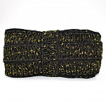 ENTREMEIO PALITO BOLINHA 3,8cm PRETO/OURO 30m