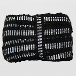 ENTREMEIO PASSAFITA 3,7cm PRETO/PRATA 30m