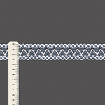 ENTREMEIO ZIG ZAG BOLINHA LOLLA 3,1cm AZUL ACINZENTADO/BRANCO 30m