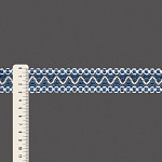 ENTREMEIO ZIG ZAG BOLINHA LOLLA 3,1cm AZUL/BRANCO 30m