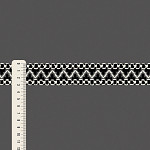 ENTREMEIO ZIG ZAG BOLINHA LOLLA 3,1cm PRETO/CHAMPAGNE 30m