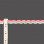 ENTREMEIO ZIG ZAG BRIANA 1,9cm GOIABA/BRANCO/AREIA 50m