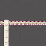 ENTREMEIO ZIG ZAG BRIANA 1,9cm PINK ESCURO/BRANCO/PÊSSEGO 30m