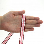 ENTREMEIO ZIG ZAG BRIANA 1,9cm VERMELHO/SEM BENEFICIAMENTO/ROSA BEBÊ 50m