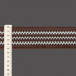  FITA RÍGIDA CROCHÊ 5,1cm MARROM/CHAMPAGNE 20m
