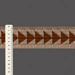 FITA RÍGIDA ÉTNICA TRIÂNGULO 5,8cm CHAMPAGNE/MARROM MÉDIO 20m	