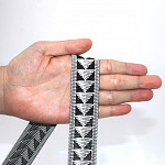 FITA RÍGIDA FLECHA 2,9cm CHAMPAGNE/PRETO 20m
